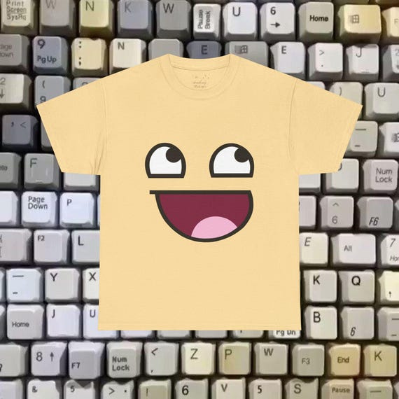 Epic Face Tee Frutiger Metro Top Internet Scene Kid 2010s Full Cotton T Shirt