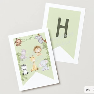 Wild One Themed Birthday Bunting Banner, First Birthday Bunting Banner, Printable Bunting Banner, DIY Bunting Banner, Cute Bunting Banner