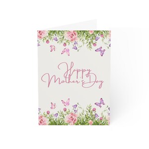 Cartão floral para o Dia das Mães, Papelaria elegante para ocasiões especiais, Cartões comemorativos, Cartões de aniversário, Cartões variados