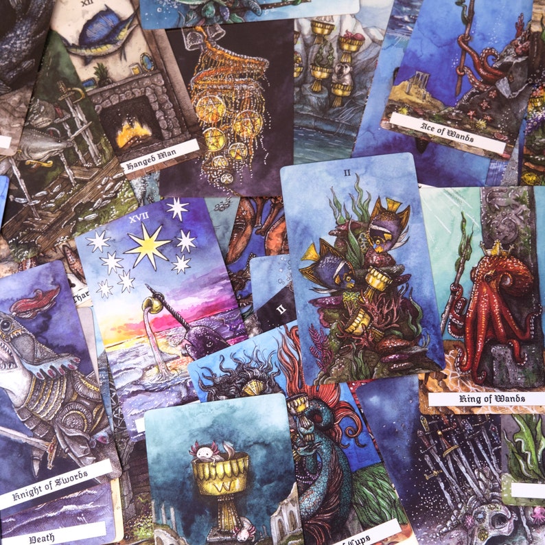 Oceanum Arcanae the Ocean Tarot Deck 78 Card Tarot Deck Etsy