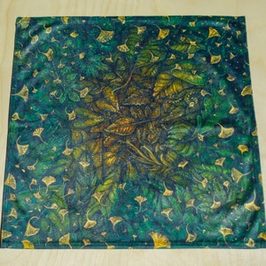 The Earth and the Trees | Vibrant Altar Cloth, 18 x 18 inches / IN STOCK