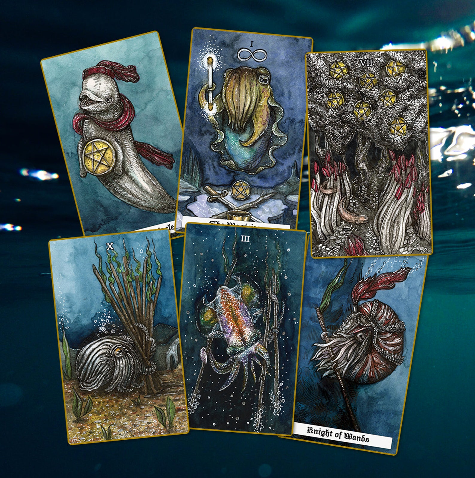PREORDER / The Ocean Tarot Deck 78 card tarot deck with Etsy