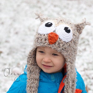 Download PDF Crochet Pattern 001 Owl Hat With Scarf - Etsy