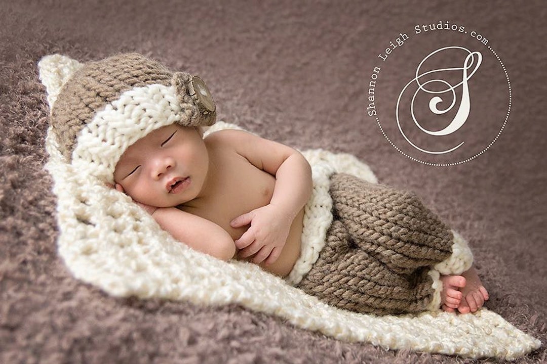 Download PDF Knitting Pattern K-34 Newborn Button Tab Beanie - Etsy