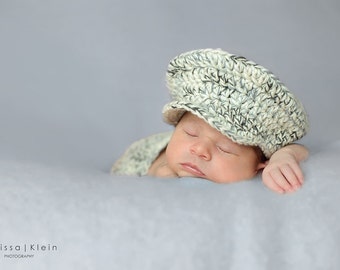 Download PDF crochet pattern - Driver cap and diaper cover - Photography Prop