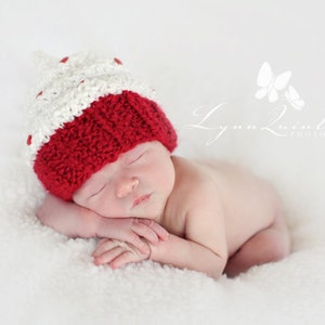 Download PDF KNITTING PATTERN k-13 Newborn Cupcake hat image 3