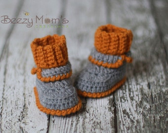 Download PDF crochet pattern b005 - Baby Cozy ribbed booties