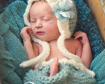 Download PDF knitting pattern k-35 - Newborn classic bonnet and pants