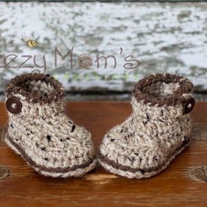 Download PDF crochet pattern b004 Baby Urban boots image 3