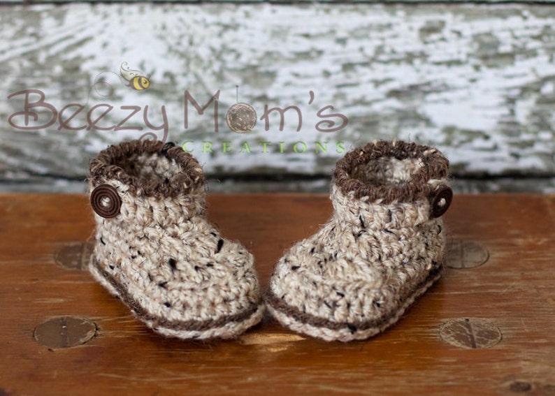 Download PDF crochet pattern b004 Baby Urban boots image 3