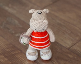 Download PDF crochet pattern 11 - Happy Hippo.