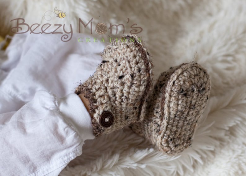 Download PDF crochet pattern b004 Baby Urban boots image 2