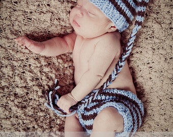 Download PDF knitting pattern k-06 - Knit Newborn Elf hat and diaper cover