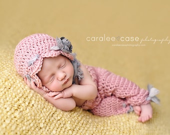 Download PDF crochet pattern s001 - Newborn bonnet and pants