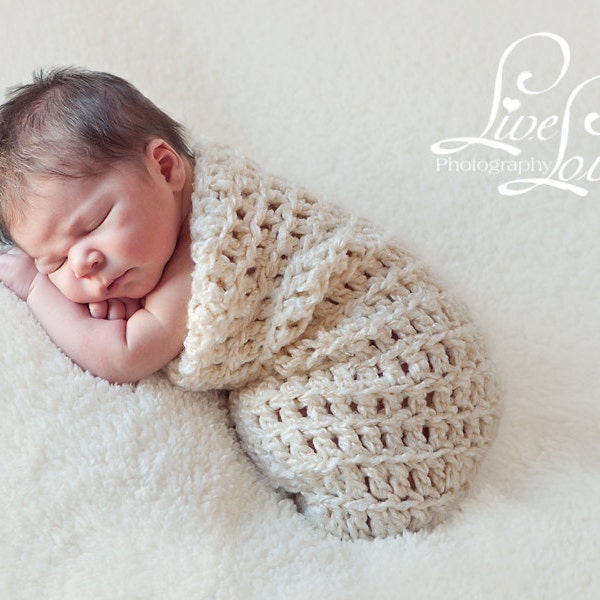 Download PDF crochet pattern s006 - Newborn Chunky cocoon