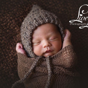 Download PDF crochet pattern 058 Ribbed Pixie bonnet Multiple sizes from newborn through age 4 image 1