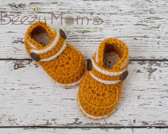 Download PDF crochet pattern b007 - Baby Lil' Man booties