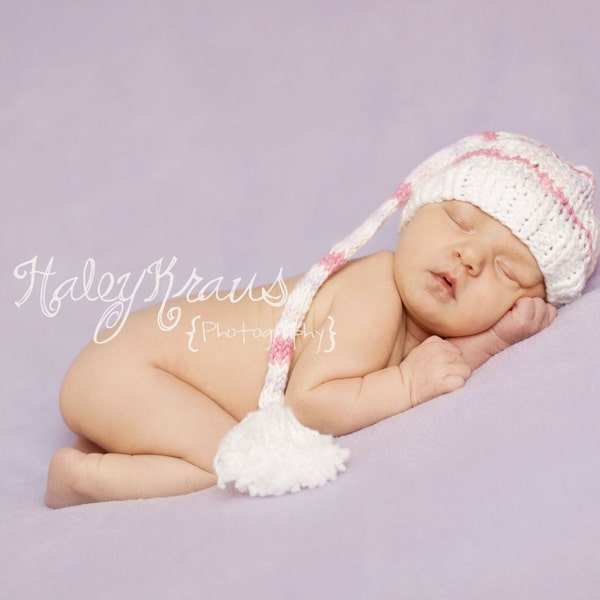 Download PDF knitting pattern k-08 - Newborn Long tail hat