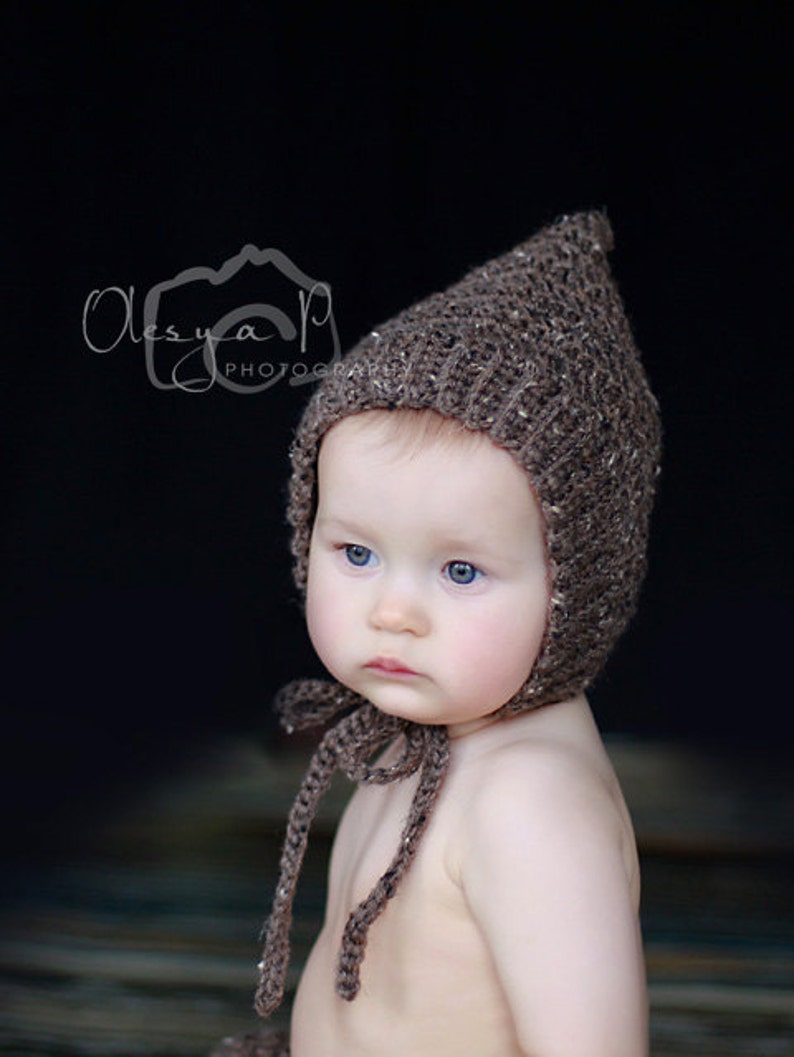 Download PDF crochet pattern 058 Ribbed Pixie bonnet Multiple sizes from newborn through age 4 image 2