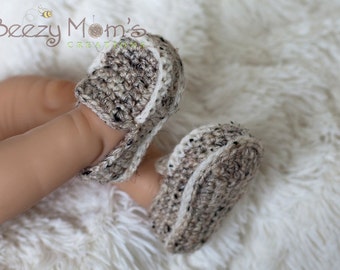 Download PDF crochet pattern b001 - Baby Loafers Booties