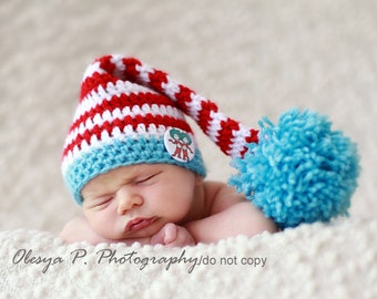 Download PDF crochet pattern 054 - Stocking hat - Multiple sizes from newborn through age 4