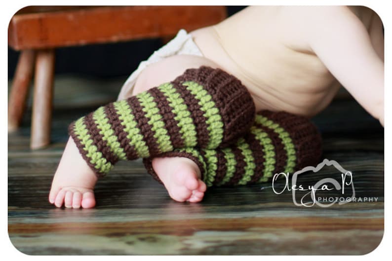 Download PDF crochet pattern Ribbed Baby Leg Warmers image 1