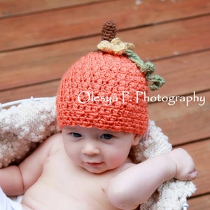 Scarica il modello all'uncinetto in PDF 053 - Cappello Lil' Pumpkin - Taglie multiple, dalla nascita ai 4 anni