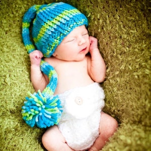 Download PDF knitting pattern k-07 Knit Newborn Pixie hat image 2