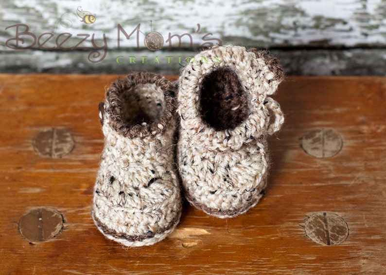 Download PDF crochet pattern b004 Baby Urban boots image 4