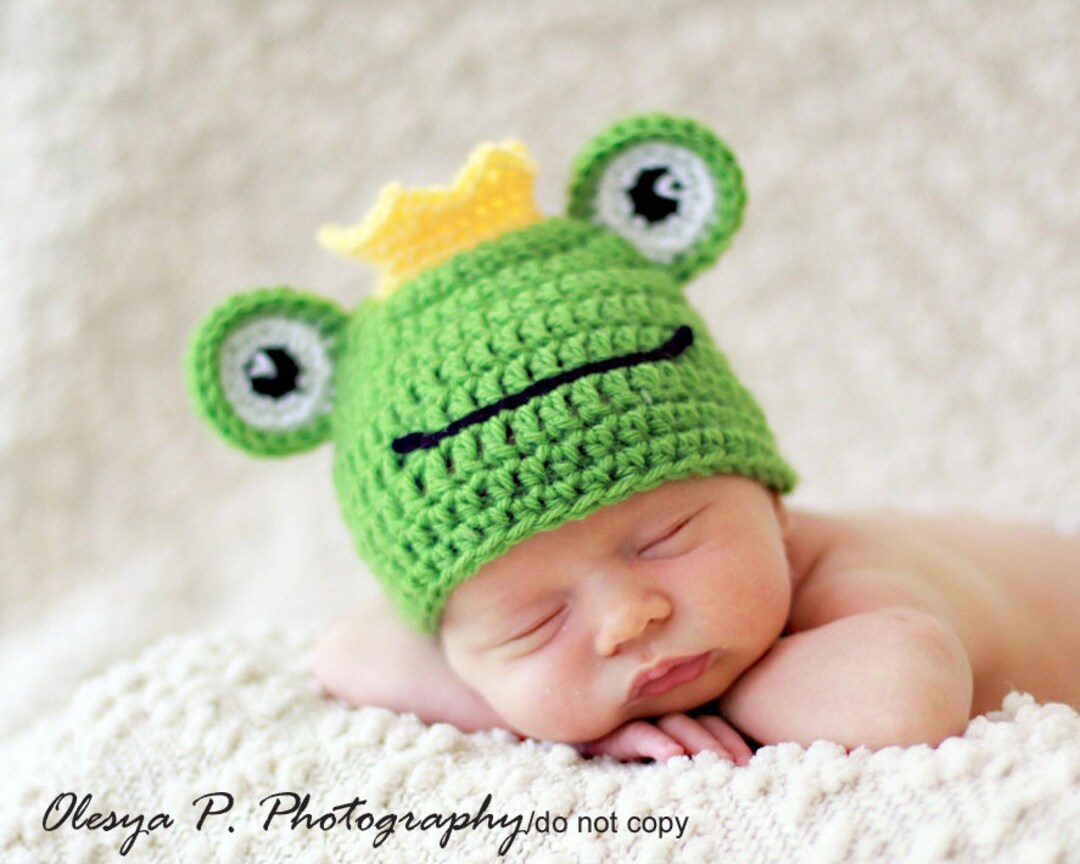 Download PDF Crochet Pattern 043 Frog Hat Multiple Sizes From