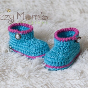 Download PDF crochet pattern b004 Baby Urban boots image 1