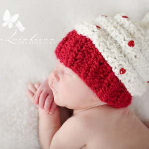 Download PDF KNITTING PATTERN k-13 Newborn Cupcake hat image 2