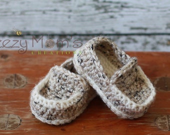 Téléchargez le PDF du modèle au crochet b001 - Mocassins pour bébé, chaussons