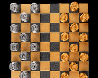 Fold-Up Checkers Set - 3D Printed Travel Game
