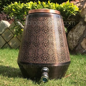Antique Copper Water Dispenser: 5L/8L/12L/16L, Brass Tap