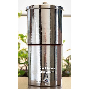 Copper & Stainless Steel Water Tank with Filter - 15L/20L
