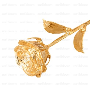 100% Real Rose, 24K Gold Dipped Rose. 1 Rose + Handmade Box.