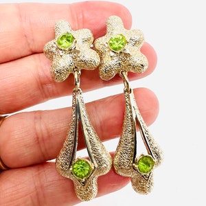 Vintage Lord Taylor Rhinestone Cocktail Dangle Pierced Earrings Etsy