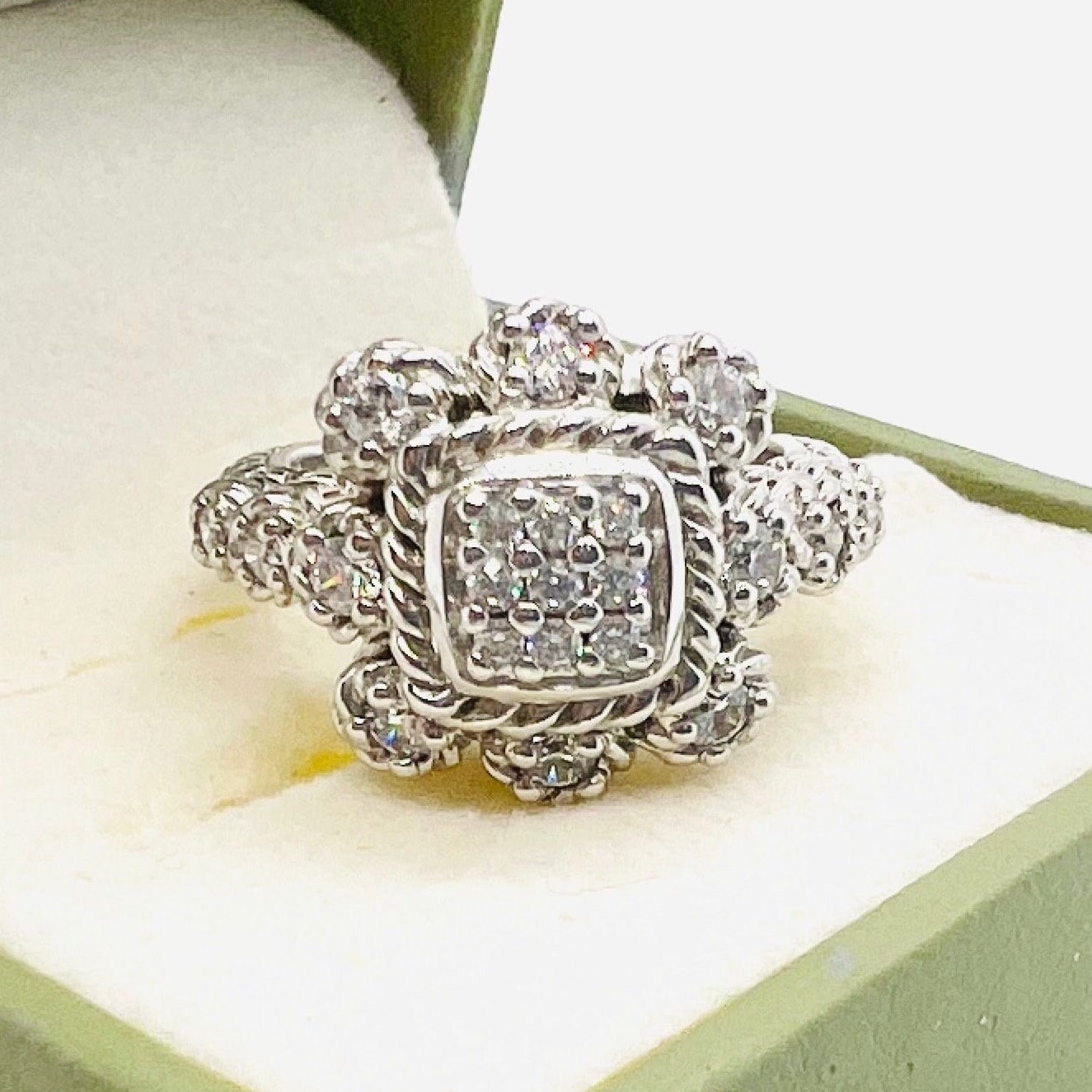 Judith Ripka Sterling Silver Diamonique CZ Ring - Size 7 - Etsy