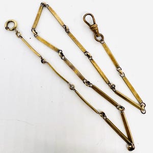 Victorian Gold Filled Pocket Watch Chain Swivel Hook Jump Ring Antique Jewelry