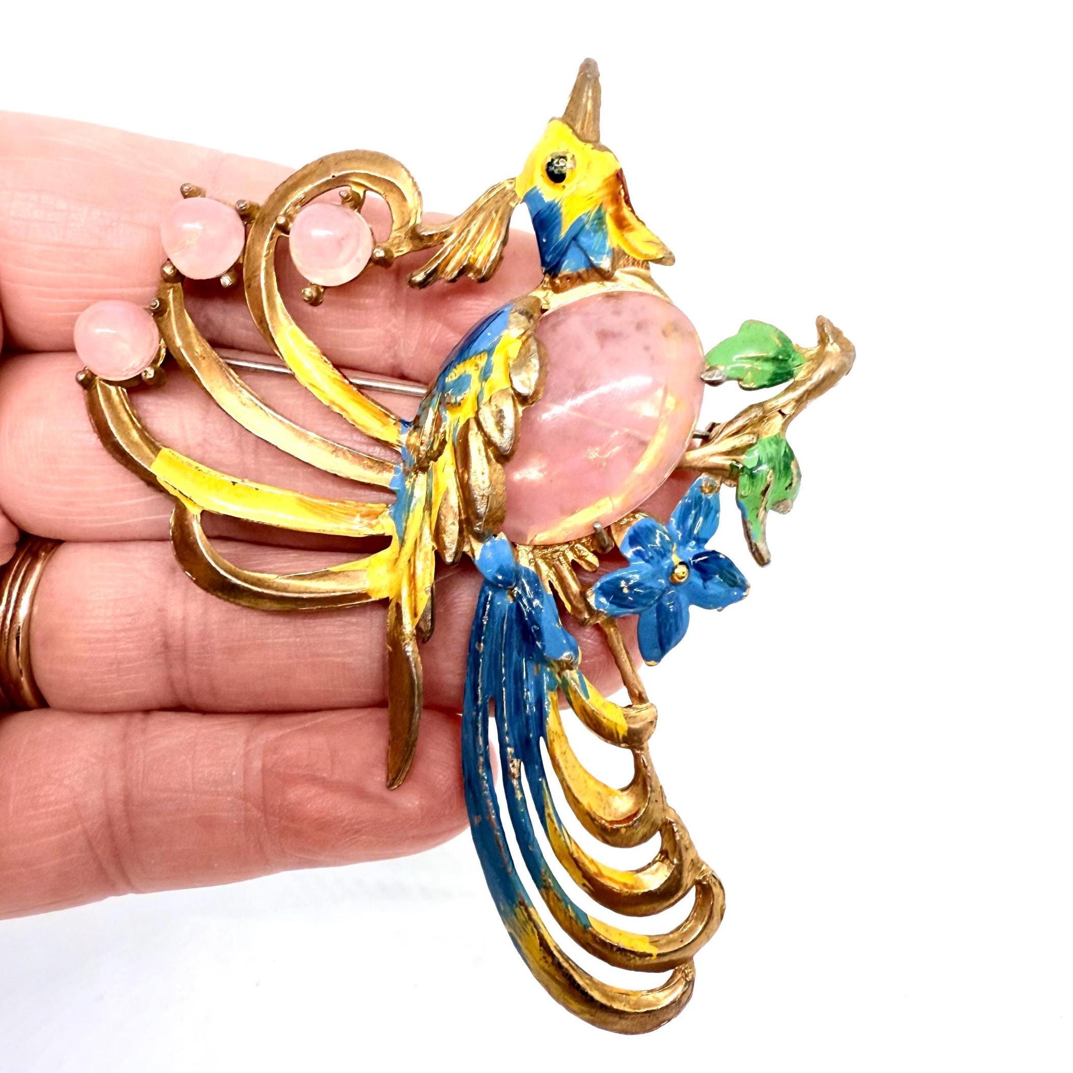 Trifari Bird of Paradise Brooch - Etsy