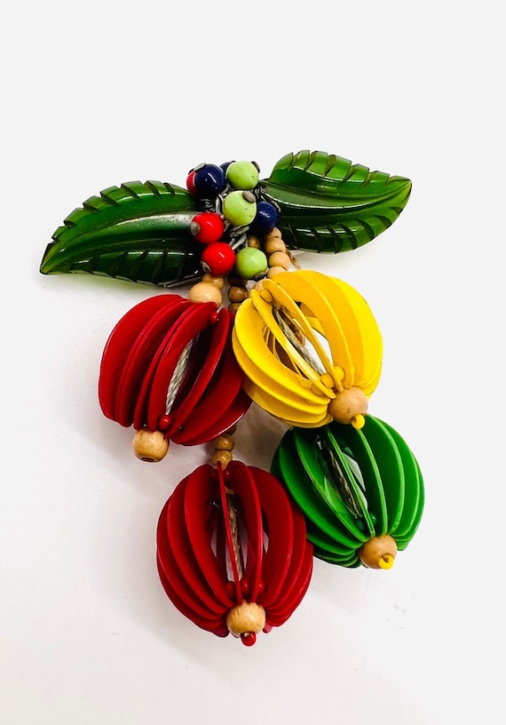 Early MIRIAM HASKELL Bakelite “Lampshade” Dangle … - image 5