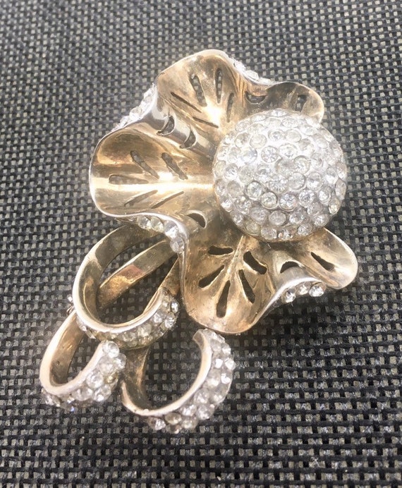 REJA STERLING SILVER Brooch Large Stylized Flower