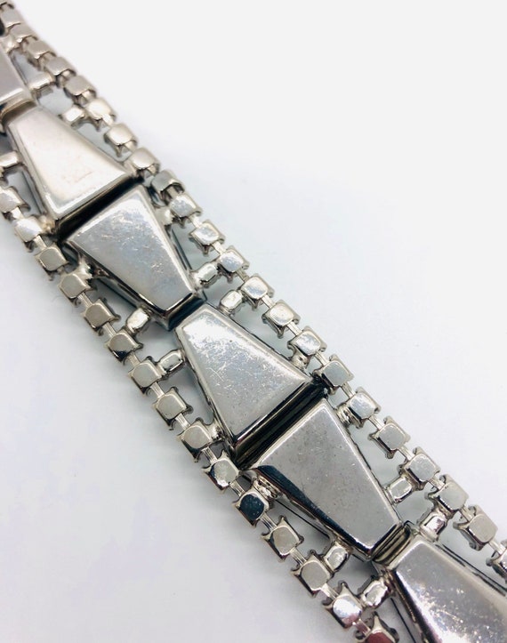 Beautiful Wide Smoky Topaz Kite Rhinestone Bracel… - image 9