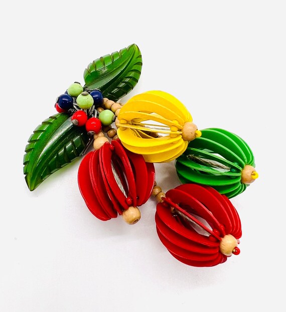 Early MIRIAM HASKELL Bakelite “Lampshade” Dangle … - image 10