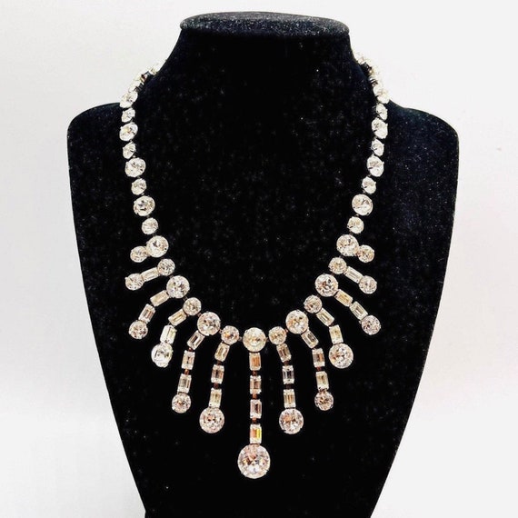 Rhinestone on sale bib necklace