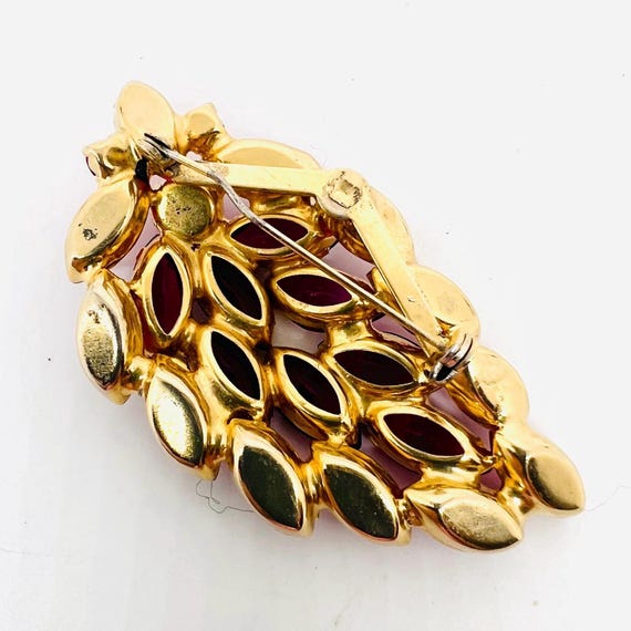 Large Sparkling Raspberry & Pink Rhinestone Brooc… - image 6