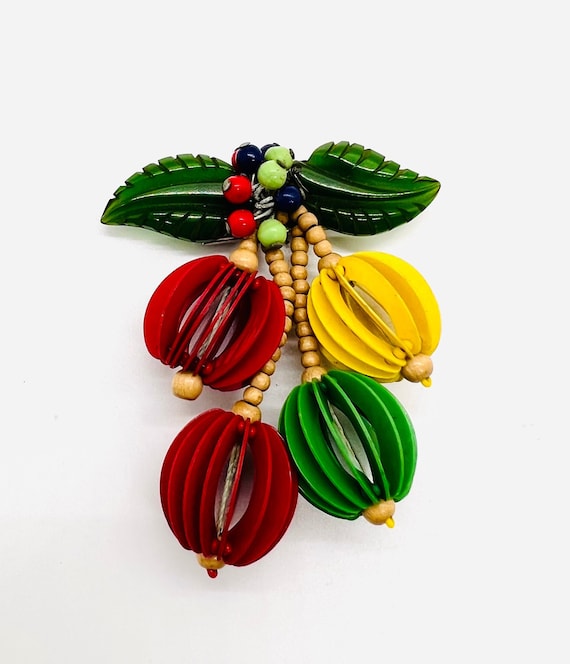 Early MIRIAM HASKELL Bakelite “Lampshade” Dangle … - image 7