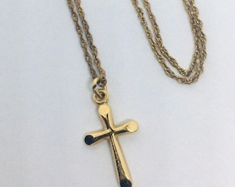 Sweet 14k Gold Filled Cross Necklace 