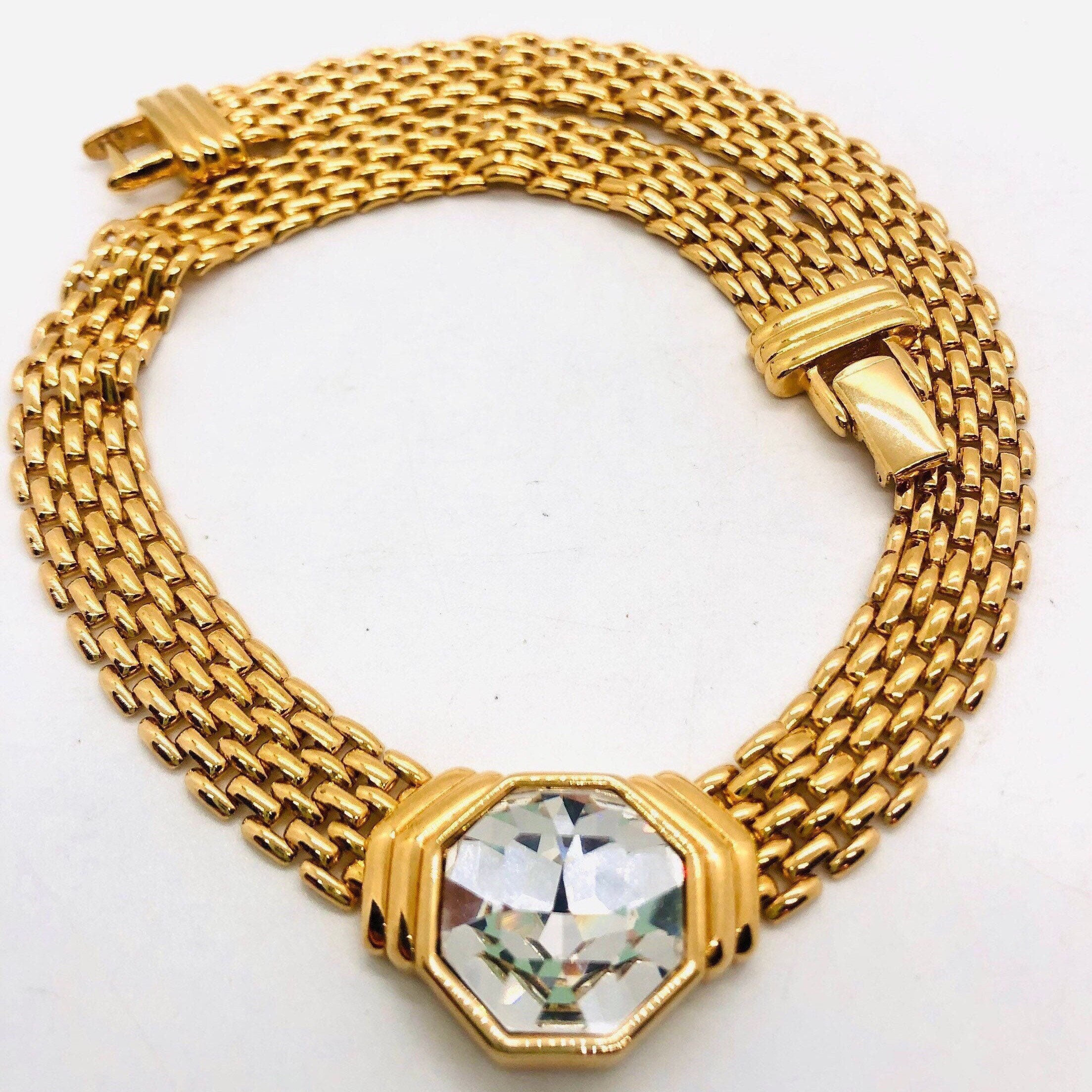 Chain necklace with zirconia geometric G in 925 sterling